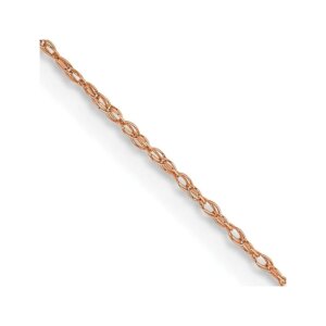 10K Rose Gold.5 mm Cable Rope Chain