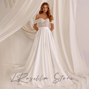 Satin A-Line Gala Women Backless Elegant Chiffon Formal Gown Pretty vestidos de novia International Wedding Party Dress 2024