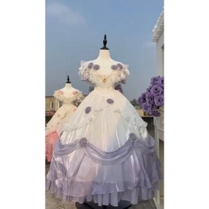 Tana Manor Gradient Purple Classical Element Lolita Dress 3D Rose Super Immortal Pengpeng Princess Dress
