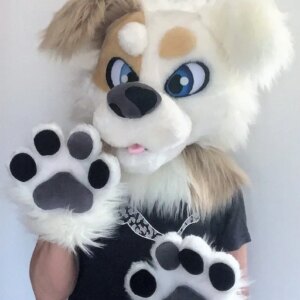 Long Fur Furry Costume Husky Dog Fox Mascot Costume Fursuit Wolf Brown Cosplay Party Fursuit Halloween Suit Adult Size