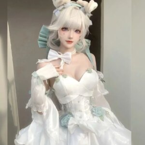 Genshin Impact cos clothes Linnette angel courtyard clothes cosplay games peripheral clothes