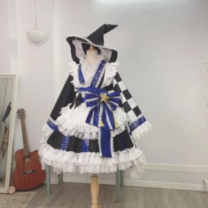 Kirisame Marisa Cosplay Costume, Halloween, Christmas, Ran Nagisa, Comic Costume, New Sexy dress