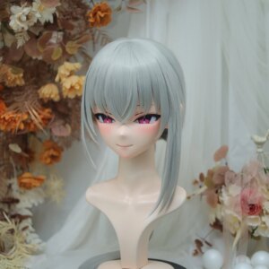 Customize Character Female/Girl Resin Kig Full Head With Lock Anime Cosplay Japanese Anime Kigurumi Mask