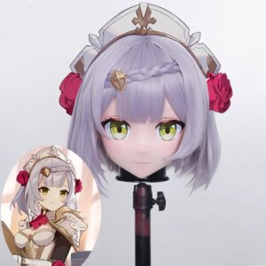 Full headband lockHandmade Customize Doll Cartoon Character Kig Cosplay Kigurumi Mask Resin Japanese Anime Kigurumi Masks