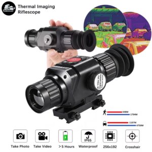 Thermal Monocular 256×192 Sight Scope IR Infrared Thermographic Thermal Imagery Riflescope External Screen Video for Hunting
