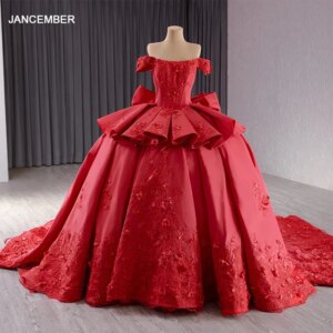 Surprise Price Red Quinceanera Dress Ball Gown Satin Floral Lace Applique Mexico Sweet 15 Vestido De 15 Anos RSM241123