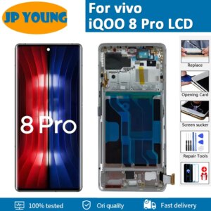 Original 6.78″ AMOLED For vivo iQOO 8 Pro LCD Display Digitizer Assembly For vivo iQOO 8Pro V2141A I2017 LCD Screen Replacement