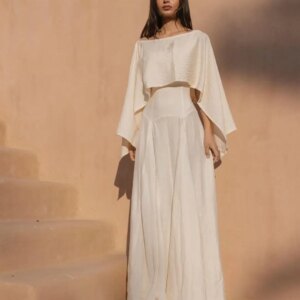 FLORINE TULIRAIN Off-the-shoulder Full Sleeve Zipper Up White Ruffle Wedding Evening Dress Cocktail Prom Gown For Sexy Women