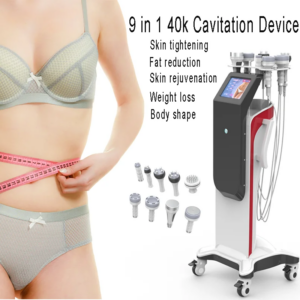 9 in 1 Cavitation Machine 40k Ultrasonic Vacuum RF Skin Tightening Body Shape Slimming Weight Loss Fat Cavitation
