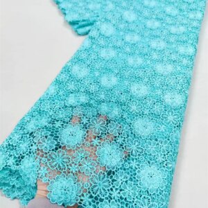 Fashion African Cord Lace Fabric 2025 French Net Sequins Fabric Sewing Embroidery Lace Guipure Mesh Nigeria Dress 5 Yard Q344-1