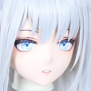 Customize Character Female/Girl Resin Kig Full Head With Lock Anime Cosplay Japanese Anime Kigurumi Mask