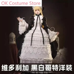 Game Victorique GOSICK De Blois Dolls Gothic Lolita Dress Uniform Cosplay Costume Halloween Party Outfit Women New