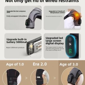 Electric heating massage shoulder pad for shoulder and neck, heating and arm warmth