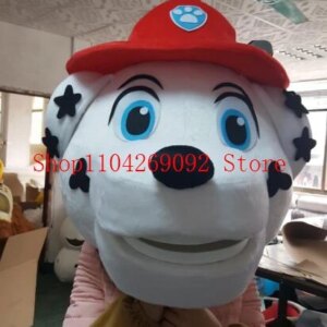 Red White Dog Mascot Costumes Cartoon Mesh Cosplay Costumes Birthday Character Outfit Attractive Mask Party Fancy Dress Adult