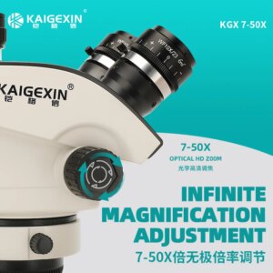 Kaigexin Tinocular Stereo Microscope Digital Magnification Continuous Zoom 7X – 50X For Phone Repair Soldering