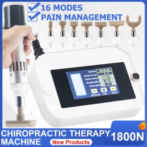 Electric Correction Gun 10Heads Touch Screen Spinal Chiropractic Adjusting Tools Impulse Spine Cervical Back Massager 1800N New