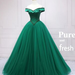 green beading  theme white ball gown medieval dress Renaissance Gown queen dress Victoria Belle ball