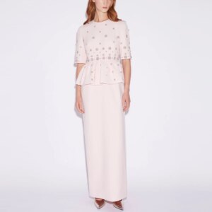Epoch Straight Evening Dresses فساتين مناسبة رسمية Elegant Jewels Dress Rose Embellished Crepe Cocktail Party Prom Gowns