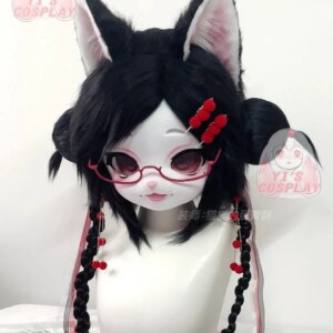 Yis cosplay Custom Furry head Kigurumi Head Cosplay Kemono Fursuit Handmade Headsets Beast Customized Fursuit Kemono Head
