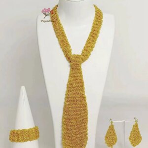 New Dubai 24K Gold Plated High end Customized Necklace, Earrings, Bracelet for Women’s Wedding Jewelry Set DD10500