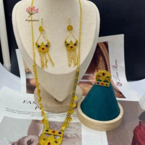 New Dubai 24K Gold Plated Necklace, Earrings, and Rings for Women’s Wedding Party Jewelry Set DD10525