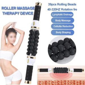 7D Rolling Beads Cylinder Therapy Rotating Body Roller Fitness Massager Anti-Cellulite Sliming Machine Body Contouring Machine