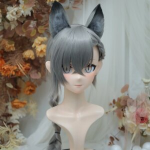 Customize Character Female/Girl Resin Kig Full Head With Lock Anime Cosplay Japanese Anime Kigurumi Mask