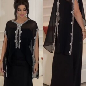 Customized Evening Saudi Arabia Jersey Beading Quinceanera A-line V-neck Bespoke Occasion Gown Long Dresses