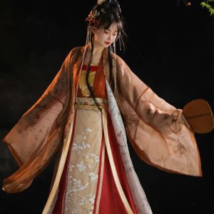 Hanfu female Chinese style skirt waist length eight broken ancient dress