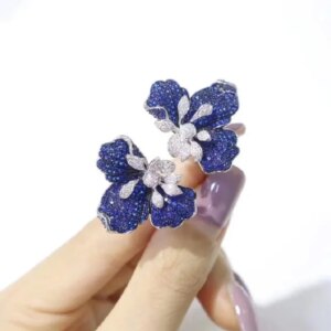 Ruif High Hand Make 925 Silver Flower Earring For Women 2023 Spring Summer Earrings Light Luxury Trendy Jewelry