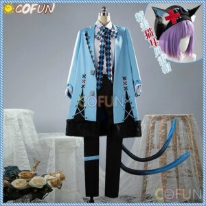 COFUN [Customized] Game NIJISANJ Ike Eveland Cosplay Costume Casual Clothes Halloween Women Men Jacket Pants Shirt Hait Tail