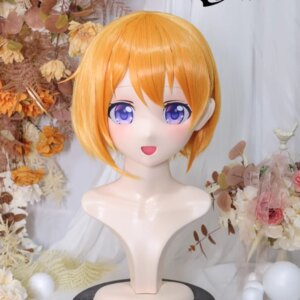 (NFD-25-20)Customize Full Head With Lock Crossdress Doll Female/Girl Japanese Anime Cartoon Character Kig Cosplay Kigurumi Mask