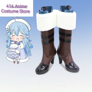 New Anime Vtuber Hololive Yukihana Lamy Cosplay Boots Shoes  Halloween Aksesori Dibuat Sesuai Pesanan