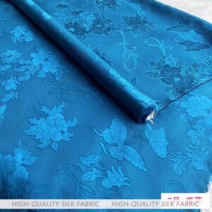 Opera Peony Full Hole Hollow Silk Flower Fabric Skin-Friendly Jacquard Han Chinese Clothing Cheongsam