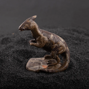 Unique Textured Natural Material Dinosaur Carving – Handcrafted T-Rex Statue Gif