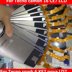 For Tecno camon 16 CE7 LCD Display Touch Screen Digitizer Panel Assembly Replacement For Tecno spark 6 KE7 pova LD7