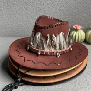 Cowboy hat Men’s and women’s outdoor photo shade knight with large brim jazz
