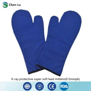 Genuine x-ray gamma ray radiological protection super soft trace lead mittens ionizing radiation protection 0.5mmpb lead mittens