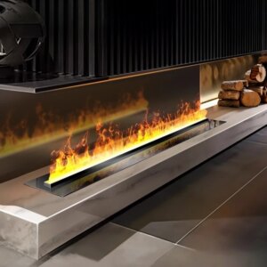 Smart Home 3D Fireplace Water Steam Humidifier LED Decorative Flame TV Wall Sound Of Firewood Cracking Vapour Electric Fireplace