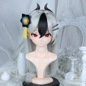 Customize Character Female/Girl Resin Kig Full Head With Lock Anime Cosplay Japanese Anime Kigurumi Mask