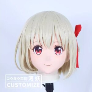 C-58-57 Customize Full Head Resin Cartoon Cosplay Japanese Character Anime Role Play Crossdress Kigurumi Mask With Back Shell