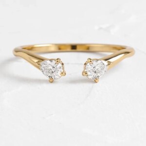 Custom Dawning Band Solid 10K 14K 18K Gold Moissanite Rings for Women Wedding Promise Fine Jewelry