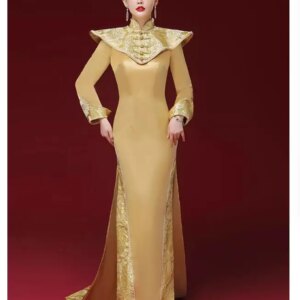 Cheongsam 2024 New High end and Elegant Fashion Show Host Evening Dress for Women