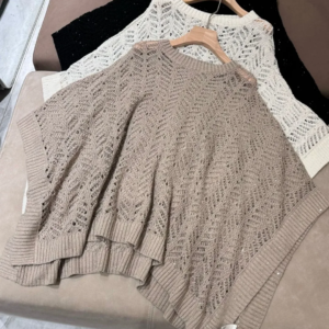 Women 100% Linen Knitted Pullover Round Neck Solid Color Loose Female Sweater