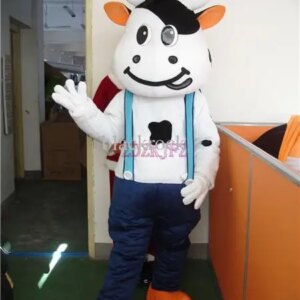 New Adult Hot Sale Foam Dairy Milk Cow Fancy Cartoon Mascot Costume Plush Christmas Fancy Dress Halloween Mascot Costume