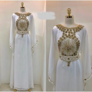 Royal Moroccan Dubai Kaftan Farasha Abaya Dress Very Fancy Long Gown