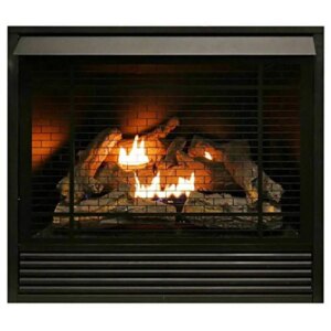 Ventless Gas Fireplace Insert Remote Control 32000 BTU Natural/Liquid Propane 9 Fire Logs Efficient Heating Safe Operation