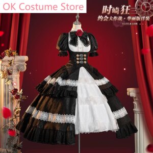 Date A Live Tisaki Kurumi Dress Lovely Lolita Cosplay Costume Anime Roleplay Halloween Carnival Holiday Party Uniform Outfits
