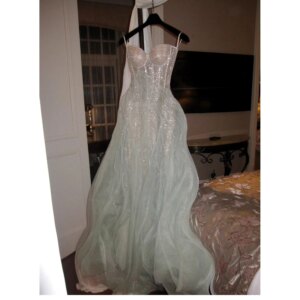 Sexy Silver Green Evening Dresses Korea Style Shining Sequins Prom Dreses Lace-up Back Party Gowns