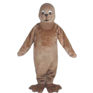 Lovely Brown Seal Mascot Costume Adult Size Cartoon Character Mascota Outfit Suit Fancy Dress SW728